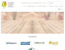 Tablet Screenshot of healthyhabitsliving.com